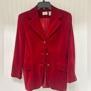 SOLD!!! LOFT Rich Red Velvet Blazer
